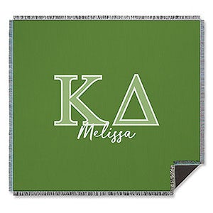 0 Kappa Delta Personalized Greek Letter Woven Throw