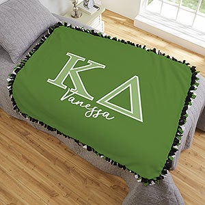 0 Kappa Delta Personalized Greek Letter 50x60 Tie Blanket