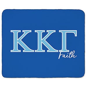 0 Kappa Kappa Gamma Personalized Greek Letter 50x60 Sherpa Blanket