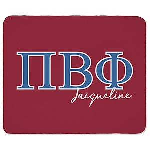 0 Pi Beta Phi Personalized Greek Letter 50x60 Sherpa Blanket