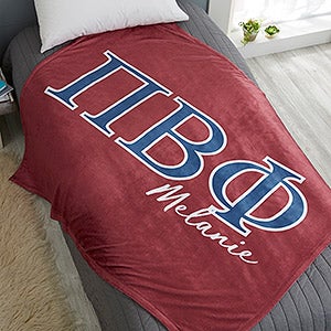 0 Pi Beta Phi Personalized Greek Letter 50x60 Fleece Blanket