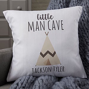 Woodland Adventure Teepee Personalized Throw Pillow