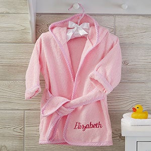 Personalized Baby Robe - Baby Girl Pink