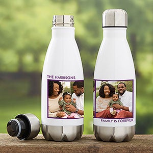 12 oz Insulated 2 Photos Water Bottle