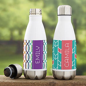 Geometric Name 12oz  Insulated Water Bottle