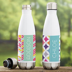 Geometric Name 17oz  Insulated Water Bottle