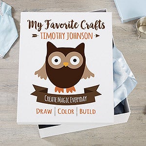 Woodland Adventure Owl Personalized Kids Keepsake Box