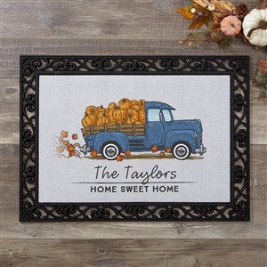 Vintage Fall Truck 18x27 Personalized Fall Doormat