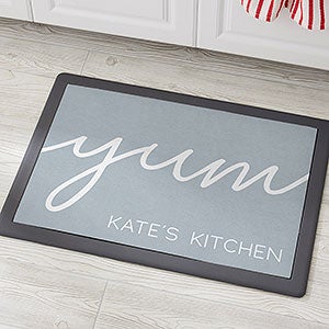 Yum, Eat, Gather Personalized Kitchen Mat - 18x27