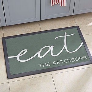 Yum, Eat, Gather Personalized Kitchen Mat - 20x35