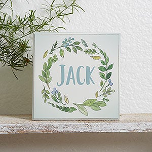 Woodland Baby Personalized Shelf Block