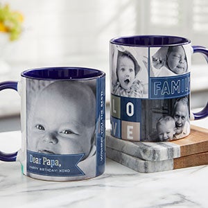 Dear Dad 11oz Blue Photo Coffee Mug