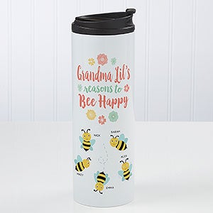 Bee Happy Personalized Travel Tumbler