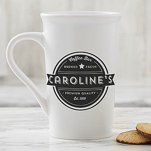Coffee House Personalized Latte Coffee Mug
