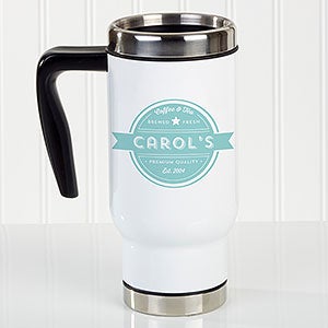 Coffee House Personalized Commuter Travel Mug