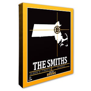 Boston Bruins Personalized NHL Wall Art