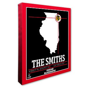 Chicago Blackhawks Personalized NHL Wall Art