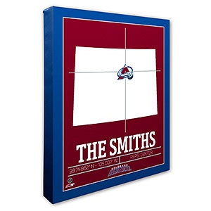 Colorado Avalanche Personalized NHL Wall Art