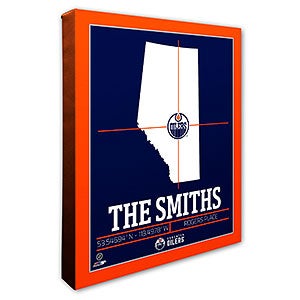 Edmonton Oilers Personalized NHL Wall Art