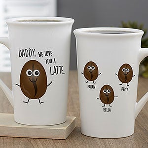 Coffee Puns Personalized Latte Coffee Mug