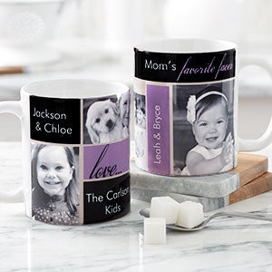 Mom's Favorite Faces 11oz White Photo Coffee Mug
