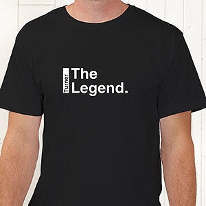 The Legend Continues Personalized Father & Son - Adult T-Shirt - Adult Large - Navy