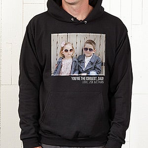 Personalized Photo Hooded Sweatshirt - Adult X-Large - Black