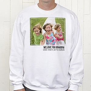 Personalized Photo Crewneck Sweatshirt - Adult Medium - White