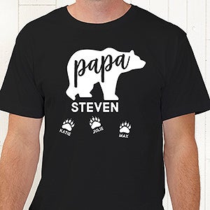 Personalized Papa Bear T-Shirt - Adult Small - Royal Blue