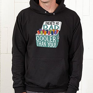 Personalized Hooded Sweatshirt - There's No One Cooler - Adult X-Large - Black
