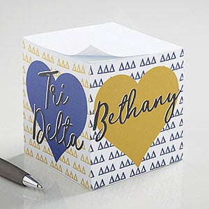 0 Tri Delta Personalized Note Cube