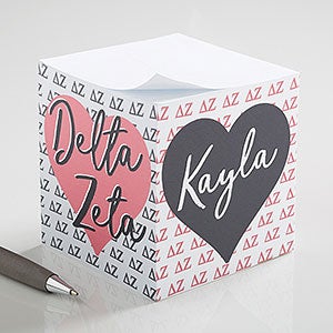 0 Delta Zeta Personalized Note Cube