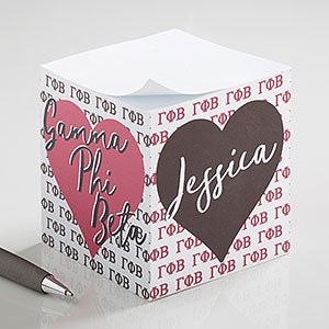0 Gamma Phi Beta Personalized Note Cube