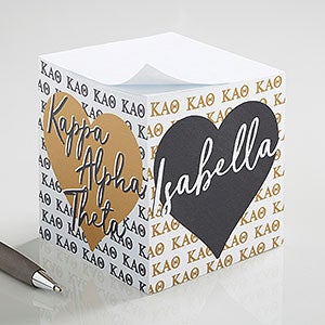 0 Kappa Alpha Theta Personalized Note Cube