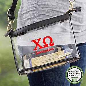 0 Chi Omega Personalized Clear Stadium Purse