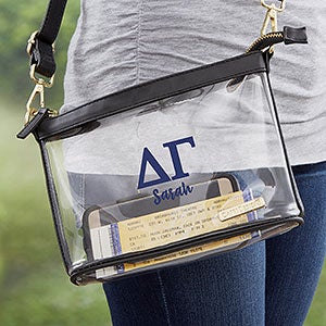 0 Delta Gamma Personalized Clear Stadium Purse