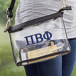 0 Pi Beta Phi Personalized Clear Stadium Purse