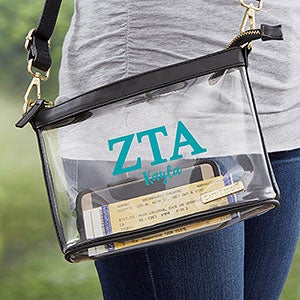 0 Zeta Tau Alpha Personalized Clear Stadium Purse