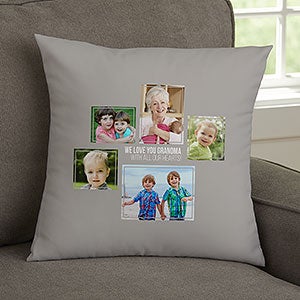 for her 5 photo collage personalized small throw pillow for her