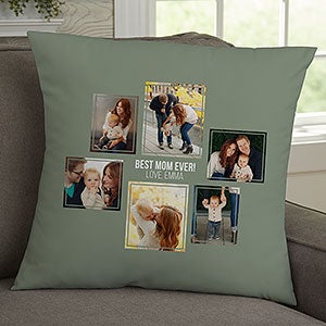 For Her 6 Photo Collage Personalized Large Throw Pillow