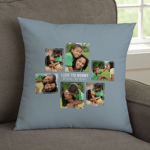6 Photo Collage For Her Personalized 14-inch Velvet Pillow
