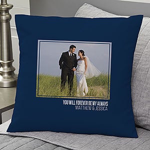 Wedding Photo Personalized Large Throw Pillow