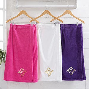 0 Chi Omega Embroidered Towel Wrap