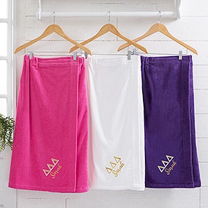 0 Tri Delta Embroidered Towel Wrap