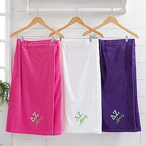 0 Delta Zeta Embroidered Towel Wrap