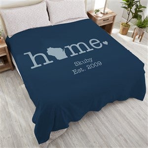 Home State Personalized 90x90 Plush Queen Fleece Blanket