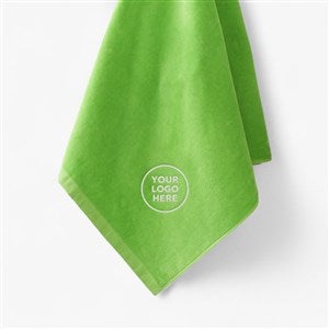 Personalized Logo Embroidered Beach Towel - Green - 21544
