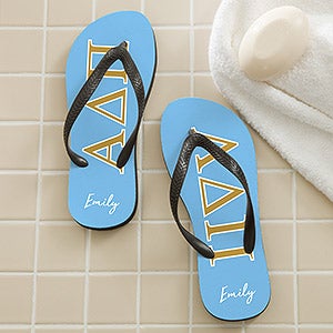 0 Alpha Delta Pi Sorority Personalized Flip Flops - Small - Adult 6/7