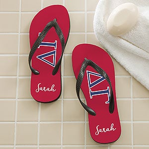 0 Delta Gamma Sorority Personalized Flip Flops - Large - Adult 10/11