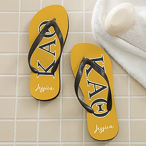 0 Kappa Alpha Theta Sorority Personalized Flip Flops - Large - Adult 10/11